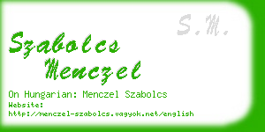 szabolcs menczel business card